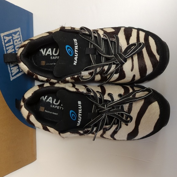 Womens Nautilus Safety Footwear Spark CT Zebra Stripe size 6.5 - Picture 4 of 10
